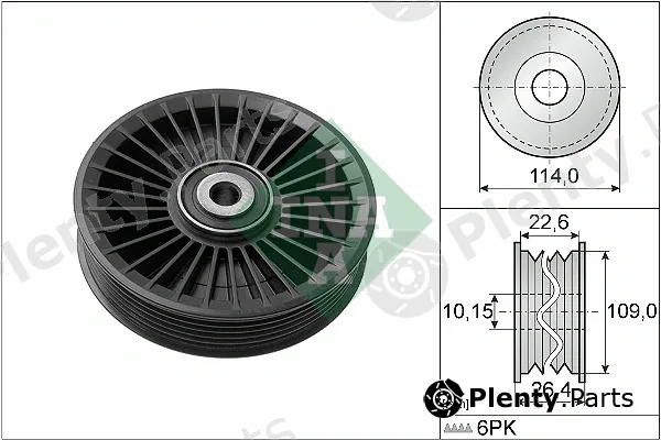 INA 532010810 — Deflection/Guide Pulley, V-ribbed belt