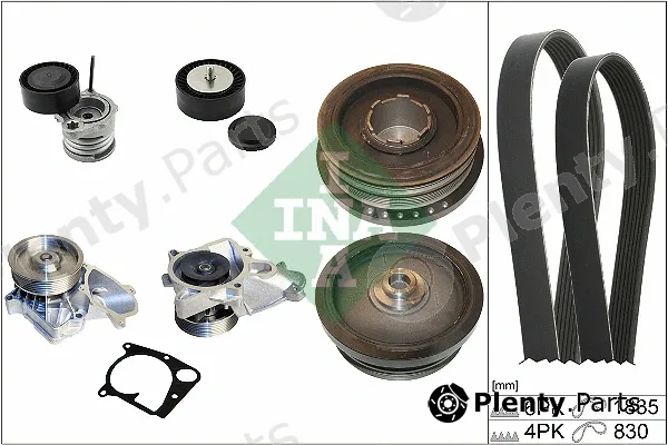 INA 529002130 — Water Pump + V-Ribbed Belt Kit