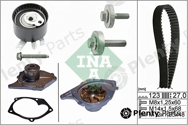 INA 530019730 — Water Pump & Timing Belt Kit