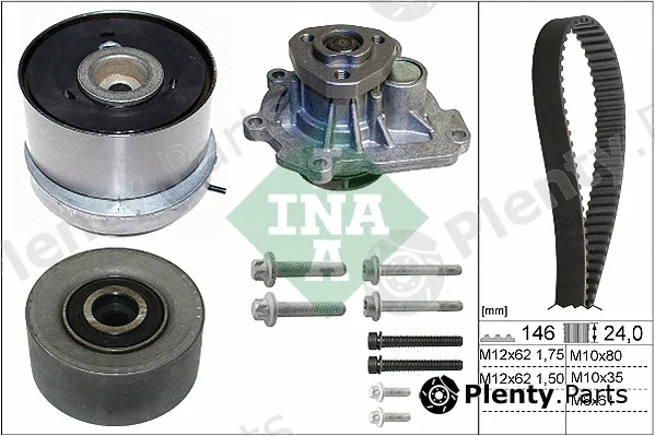 INA 530072430 — Water Pump & Timing Belt Kit