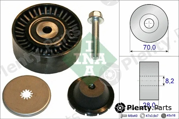 INA 532060010 — Deflection/Guide Pulley, V-ribbed belt