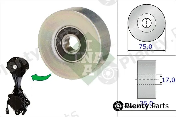 INA 532067610 — Deflection/Guide Pulley, V-ribbed belt