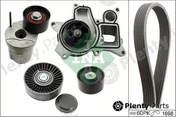 INA 529036930 — Water Pump + V-Ribbed Belt Kit