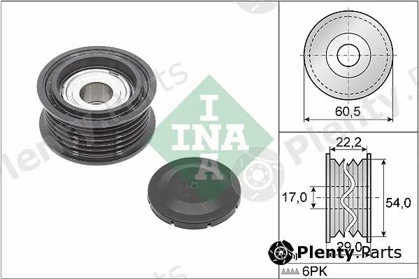 INA 532085410 — Deflection/Guide Pulley, V-ribbed belt