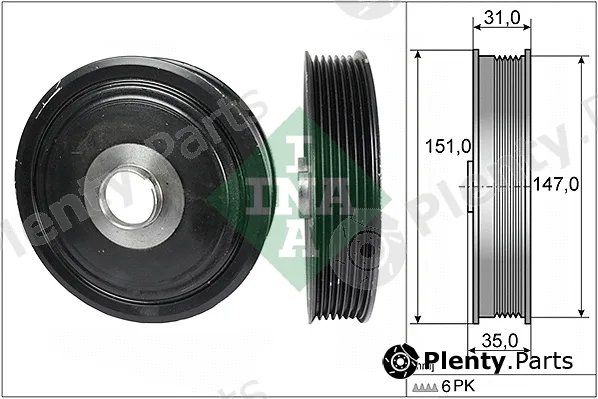 INA 544011010 — Belt Pulley, crankshaft