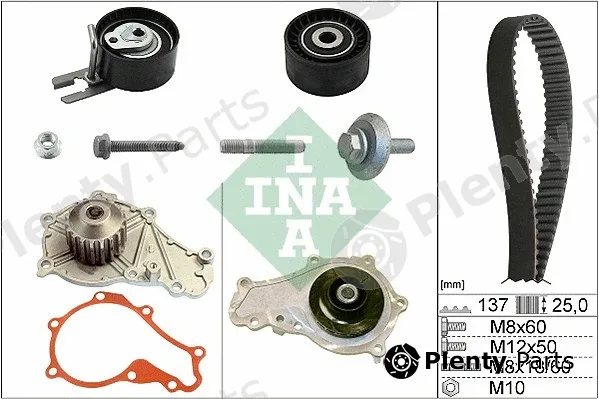 INA 530037530 — Water Pump & Timing Belt Kit