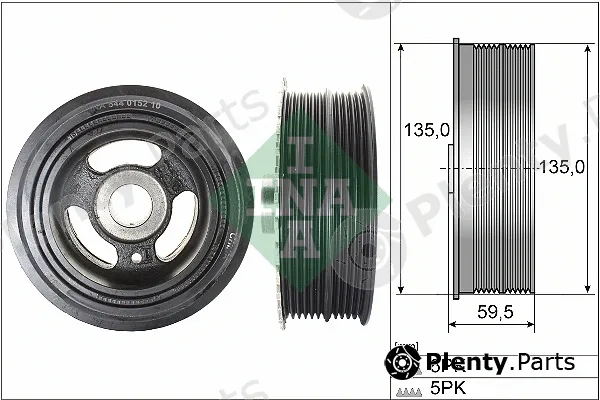 INA 544015210 — Belt Pulley, crankshaft