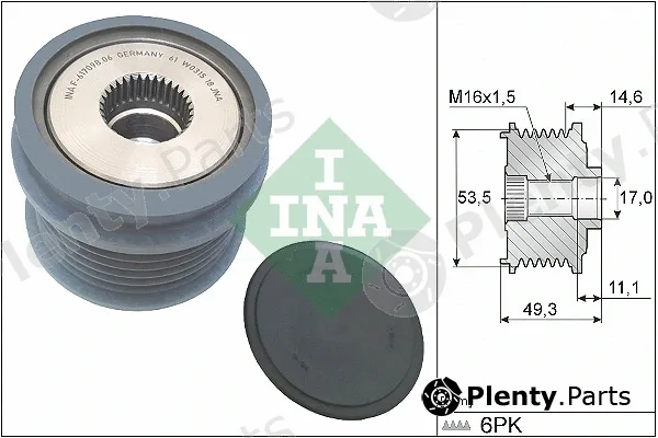 INA 535036410 — Alternator Freewheel Clutch