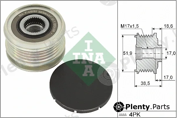 INA 535034610 — Alternator Freewheel Clutch