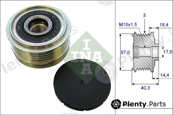 INA 535018710 — Alternator Freewheel Clutch