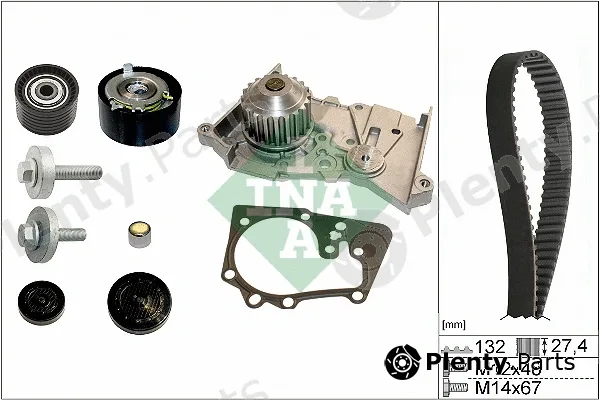 INA 530063930 — Water Pump & Timing Belt Kit