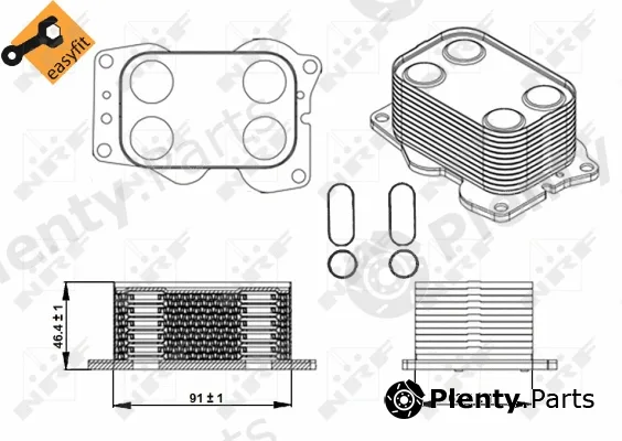 NRF 31338 — Oil Cooler, engine oil EASY FIT