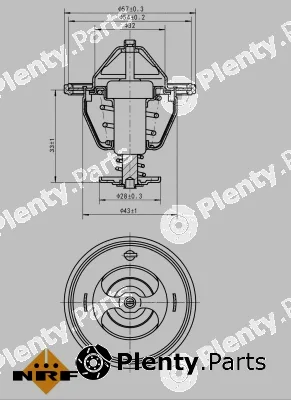 NRF 725111 — Thermostat, coolant EASY FIT