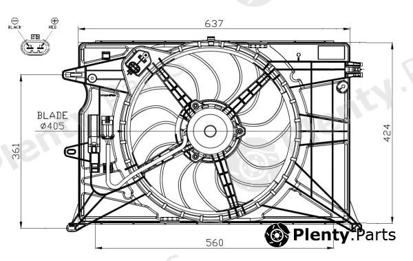 NRF 47948 — Fan, engine cooling
