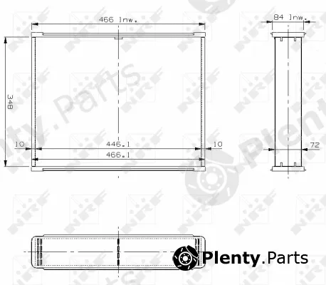 NRF 37066 — Core, radiator