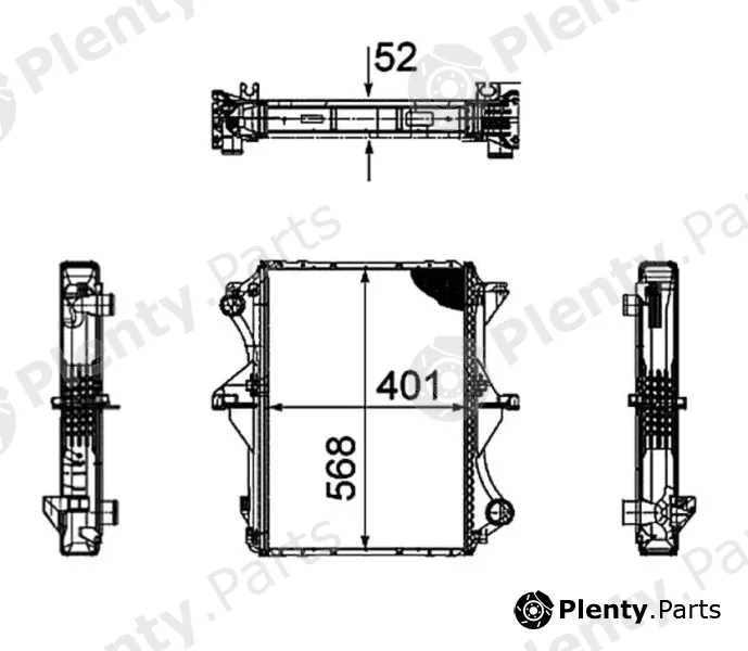 NRF 53858 — Radiator, engine cooling