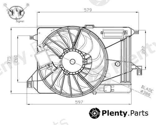 NRF 47964 — Fan, engine cooling