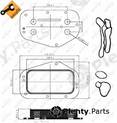 NRF 31314 — Oil Cooler, engine oil EASY FIT