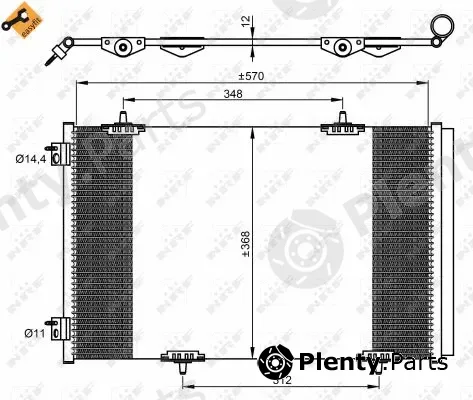 NRF 350066 — Condenser, air conditioning EASY FIT