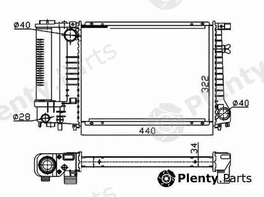 NRF 53426A — Radiator, engine cooling Economy Class