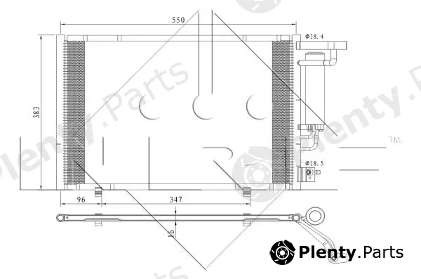 NRF 350396 — Condenser, air conditioning EASY FIT
