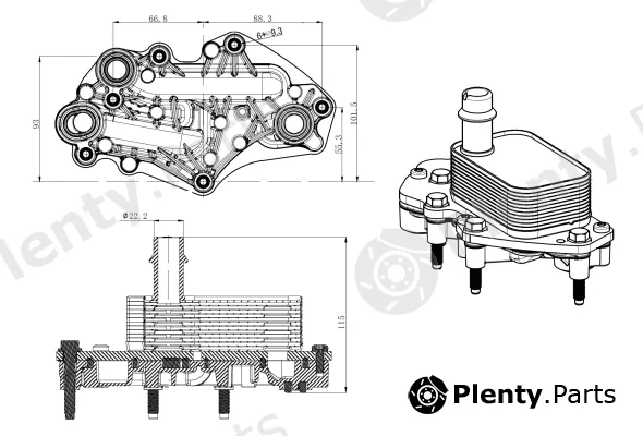 NRF 31842 — Oil Cooler, engine oil