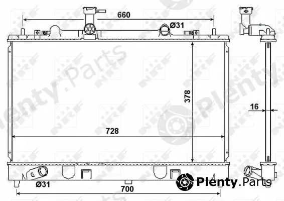 NRF 53383 — Radiator, engine cooling