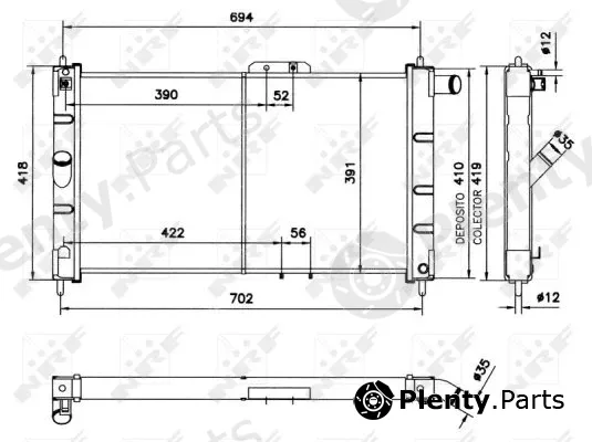 NRF 52055 — Radiator, engine cooling