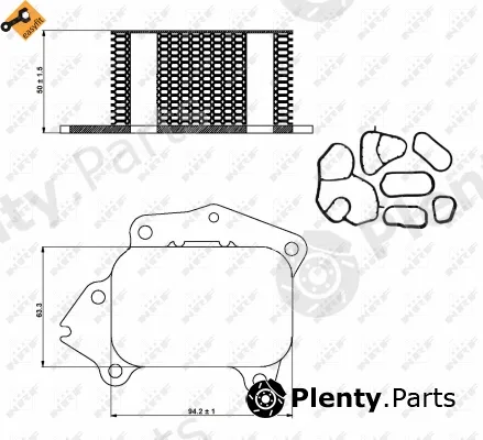 NRF 31333 — Oil Cooler, engine oil EASY FIT