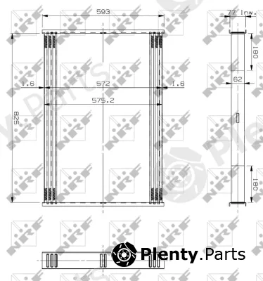 NRF 19309 — Radiator Core, charge air cooler