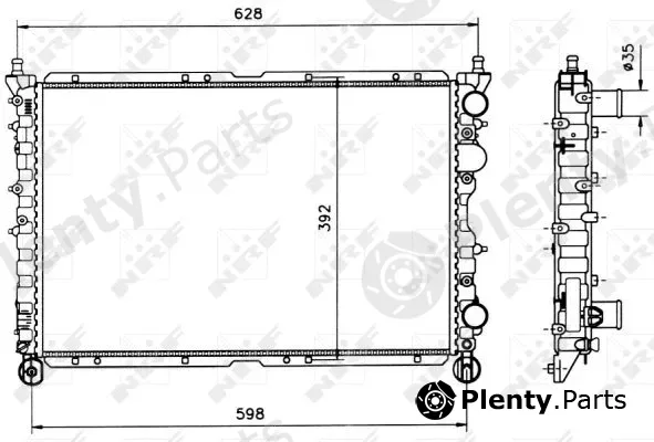 NRF 58085 — Radiator, engine cooling