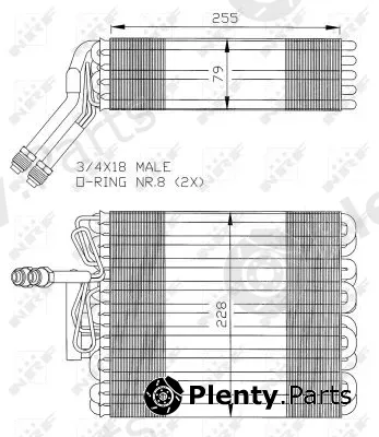 NRF 36024 — Evaporator, air conditioning