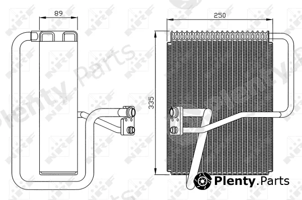 NRF 36072 — Evaporator, air conditioning