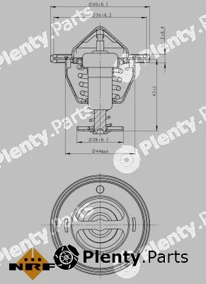 NRF 725107 — Thermostat, coolant EASY FIT