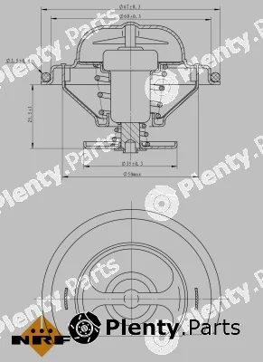NRF 725086 — Thermostat, coolant EASY FIT