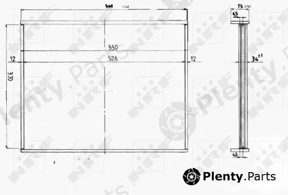 NRF 14190 — Core, radiator