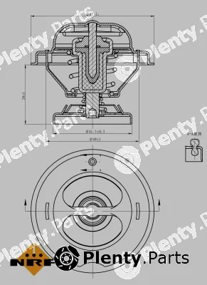 NRF 725068 — Thermostat, coolant EASY FIT