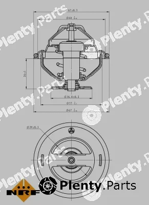 NRF 725063 — Thermostat, coolant EASY FIT
