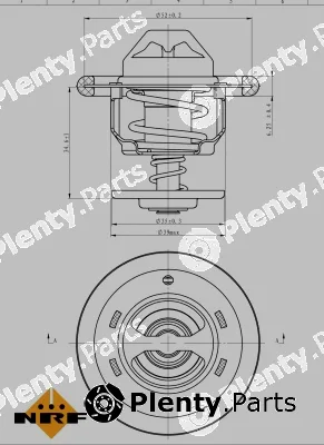 NRF 725206 — Thermostat, coolant EASY FIT