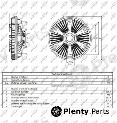 NRF 49422 — Clutch, radiator fan
