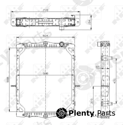 NRF 529744 — Radiator, engine cooling