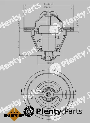 NRF 725124 — Thermostat, coolant EASY FIT