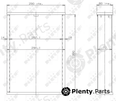 NRF 14570 — Core, radiator