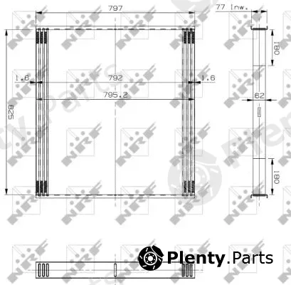 NRF 19310 — Radiator Core, charge air cooler