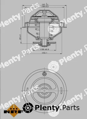 NRF 725075 — Thermostat, coolant EASY FIT