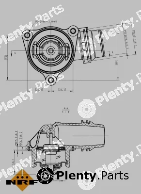 NRF 725222 — Thermostat, coolant EASY FIT