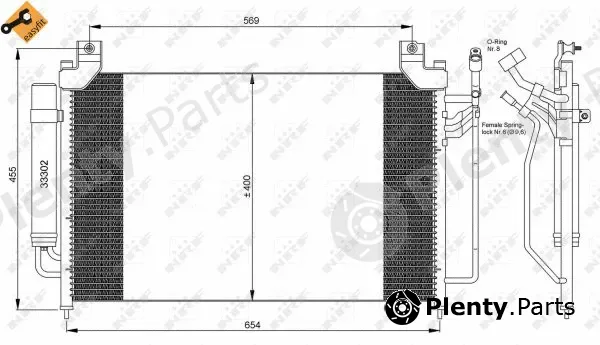 NRF 35881 — Condenser, air conditioning EASY FIT