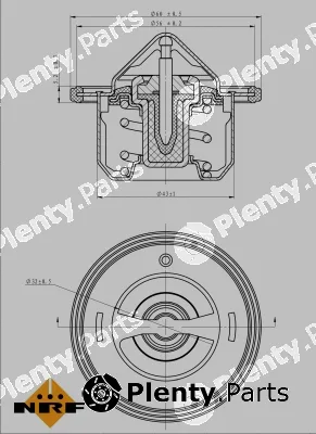 NRF 725097 — Thermostat, coolant EASY FIT