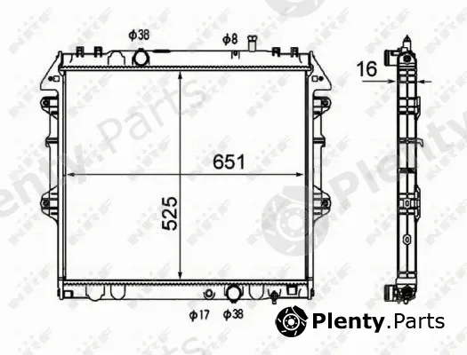 NRF 58491 — Radiator, engine cooling
