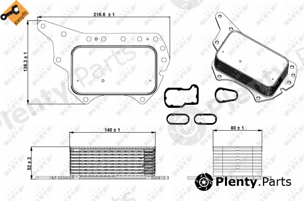 NRF 31337 — Oil Cooler, engine oil EASY FIT